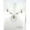 Collier Vintage en Plaqué Or et Grenat