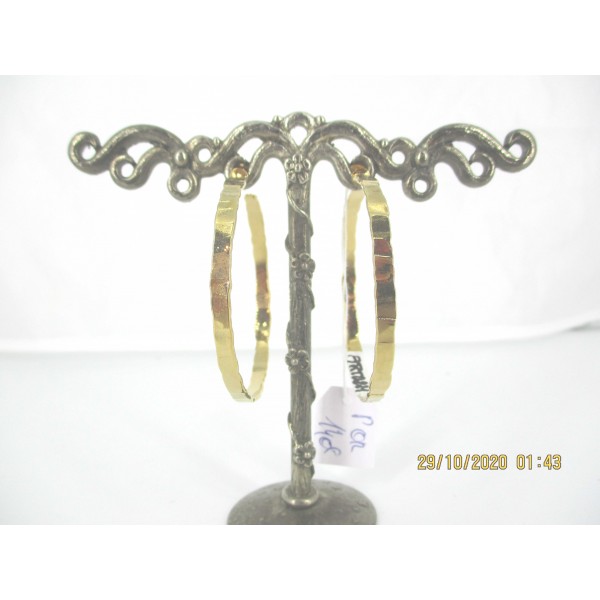 Boucles d'oreilles Créoles en Plaqué Or