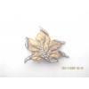 Broche feuille Rétro en Métal et Marcassites