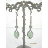 Boucles d'oreilles pendantes en Argent et Jade