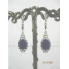 Boucles d'oreilles Rétro en Argent 925 et Lapis Lazuli
