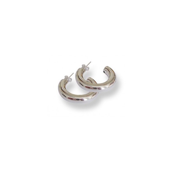 Boucles d'Oreilles Créoles en Argent