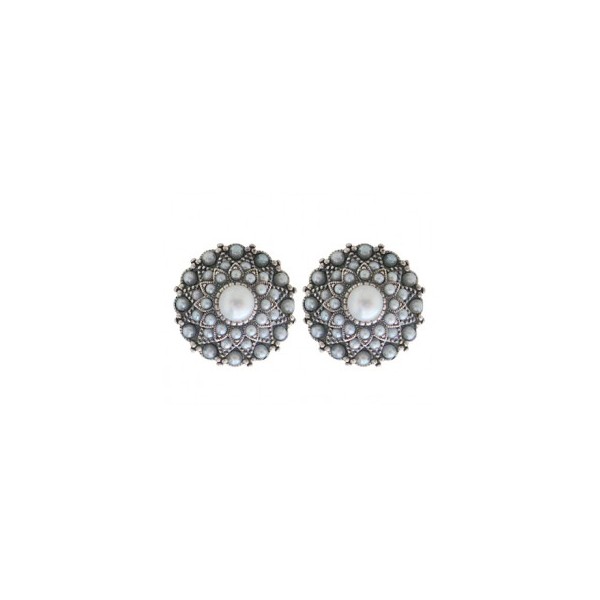 Boucles d'Oreilles en Argent et Perles de Culture