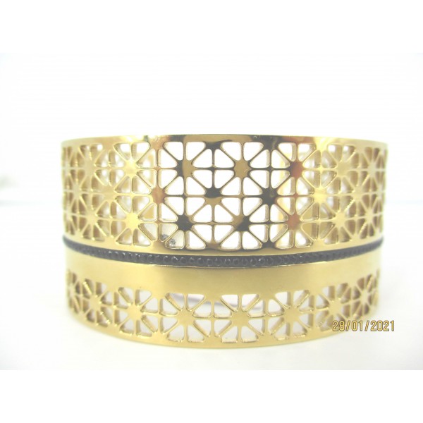 Bracelet Vintage Ajouré en Plaqué Or