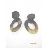 Boucles d'Oreilles à Clips Vintage en Corne