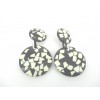 Boucles d'Oreilles à Clips Pendantes Vintage en résine