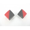 Boucles d'Oreilles Vintage Triangulaire en Résine à Clips