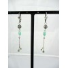 Boucles d'Oreilles Pendantes Vintage avec Malachite