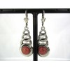 Boucles d'Oreilles Pendantes Vintage en Cornaline