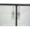 Boucles d'Oreilles Vintage Pendantes en Nacre