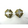 Boucles d'Oreilles Vintage à Clips en Nacre