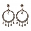 Boucles d'Oreilles en Argent avec Grenats