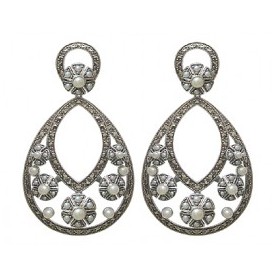 Boucles d'Oreilles en Argent et Perles de Culture