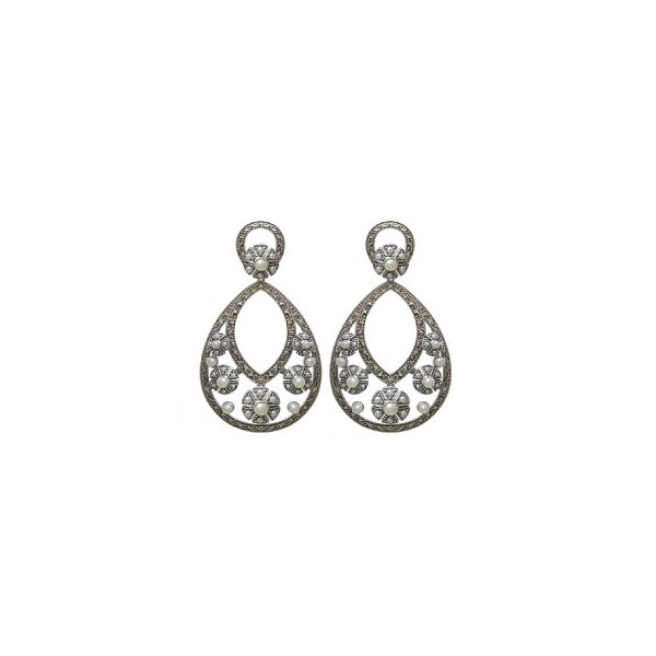 Boucles d'Oreilles en Argent et Perles de Culture