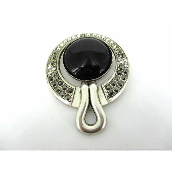 Broche Vintage en Onyx