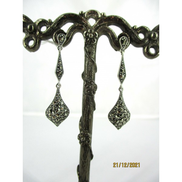 Boucles d'Oreilles Art déco en Argent 925