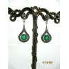 Boucles d' Oreilles Vintage Argent et Agate