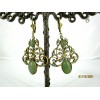 Boucles d' Oreilles Art déco avec pierres Aventurine