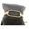 Bracelet Vintage en Cuir en Argent et Laiton