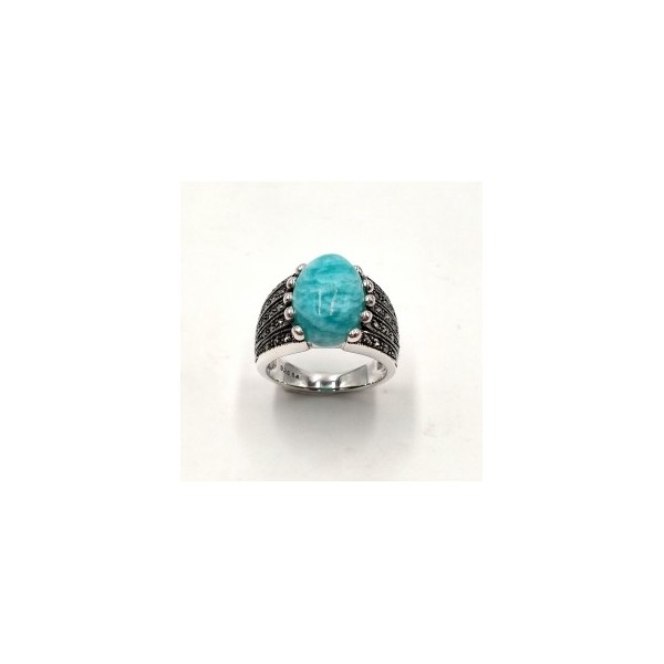 Bague Vintage avec Amazonite