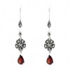 Boucles d'oreilles Vintage en Argent et Grenat