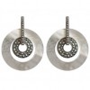 Boucles d'Oreilles Vintage en Argent et Nacre