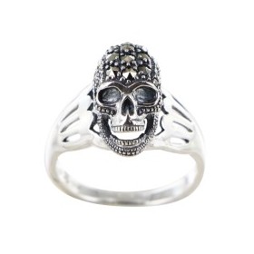 Bague Vintage en Argent et Tête de Mort