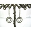 Boucles d'Oreilles Vintage Pendantes en Argent