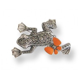 Broche Grenouille Vintage en Argent