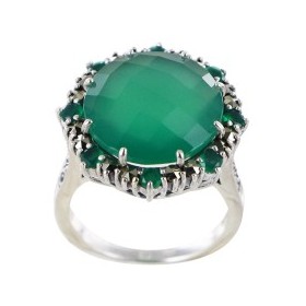 Bague Vintage en Argent et Agate