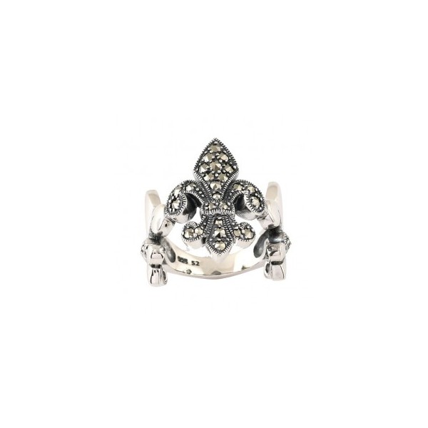 Bague Vintage Fleur de Lys en Argent