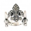 Bague Vintage Fleur de Lys en Argent