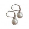 Boucles d'oreilles Pendantes en Argent et Perle