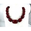 Collier Vintage en Résine Rouge