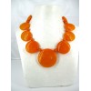 Collier Vintage en Résine Orange