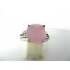 Bague Vintage en Argent et Quartz Rose