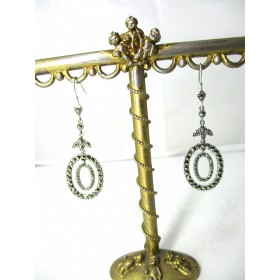 Boucles d'Oreilles Pendantes Vintage en Argent