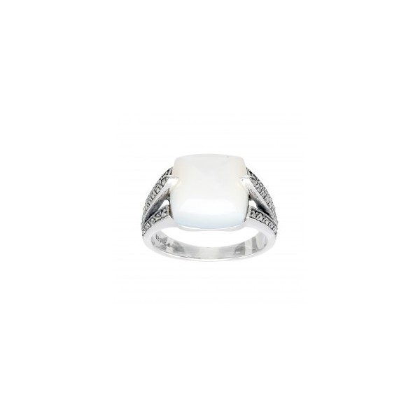 Bague Vintage Argent et Nacre