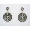 Boucles d'oreilles vintage pendantes en Argent