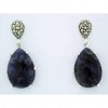 Boucles d'oreilles pendantes Vintage en Argent et Sodalite