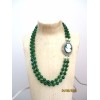 Collier Vintage en émeraude et Zirconium