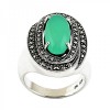 Bague en Argent et Pierre Chrysoprase