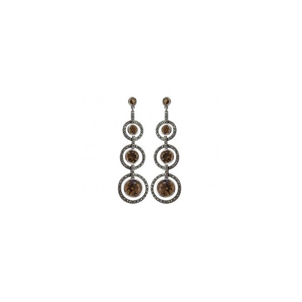 Boucles d'oreilles Pendantes en Argent 925, Pierre Quartz