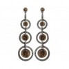 Boucles d'oreilles Pendantes en Argent 925, Pierre Quartz