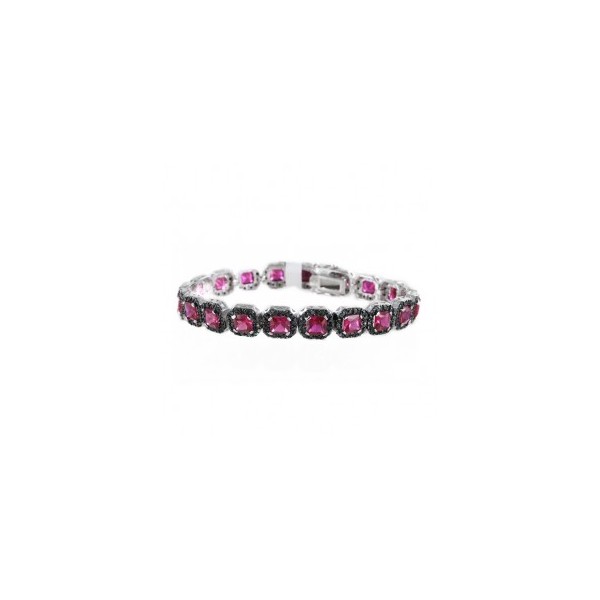 Bracelet Art déco en Argent 925 et Zirconium