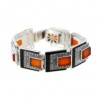 Bracelet Art Déco en argent 925 et Cornaline