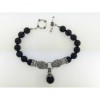 Bracelet Vintage en Argent 925 et Onyx