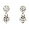 Boucles d'Oreilles Vintage Pendantes en Argent et Perles de Culture