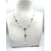 Collier Long Vintage en Argent et Perles