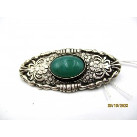 Broche Ovale Vintage en Agate